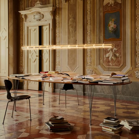 Suspension Luce Cilindrica S3 verre transparent / L 250 cm - Flos