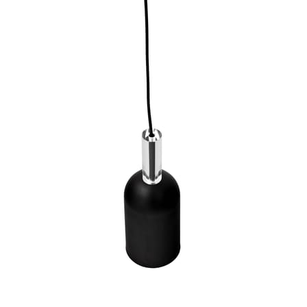Suspension Luceo Cylindre métal noir / Ø 12 x H 35 cm - AYTM