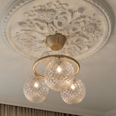 Suspension Miira 3 Circular verre transparent / Ø 54 cm - NUURA