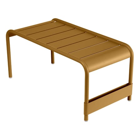 Banc Luxembourg métal jaune / Table basse - 86 x 43 x H 40 cm - Fermob