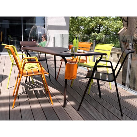 Table rectangulaire Monceau métal vert / 146 x 80 cm - 6 personnes - Fermob