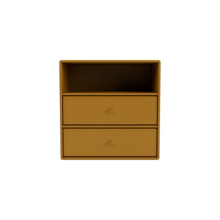 Montana Mini 1006 Wall storage wood brown / 2 drawers + 1 compartment - 35 x 35 x D 25 cm - MONTANA