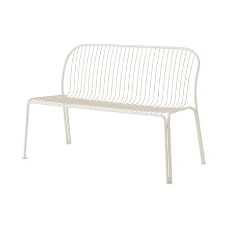 Banc avec dossier Thorvald SC111 métal blanc / L 129 cm - &tradition
