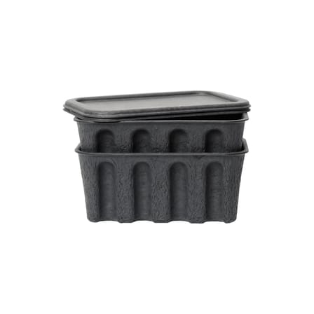 Set de 2 boîtes Paper Pulp Small / Empilables - 18 x 28 x H 12,5 cm - Ferm Living