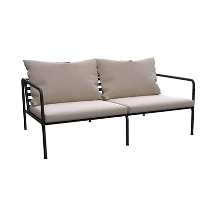 Canapé de jardin 2 places Avon métal tissu beige / L 159 cm - Houe