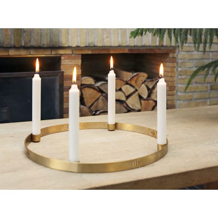 Portacandela Holder Circle / Da appoggiare o da sospendere - Ottone - Ferm Living
