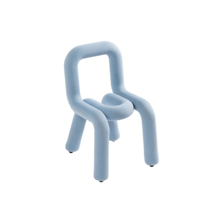 Chaise enfant Mini Bold tissu bleu ciel / Rembourrée - Moustache