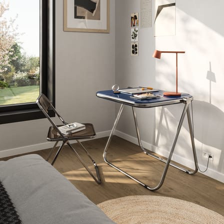 Chaise pliante Plia plastique bleu / Giancarlo Piretti, 1967 - ANONIMA CASTELLI