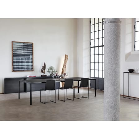 Console Slim Irony métal noir / L 124 cm - Zeus