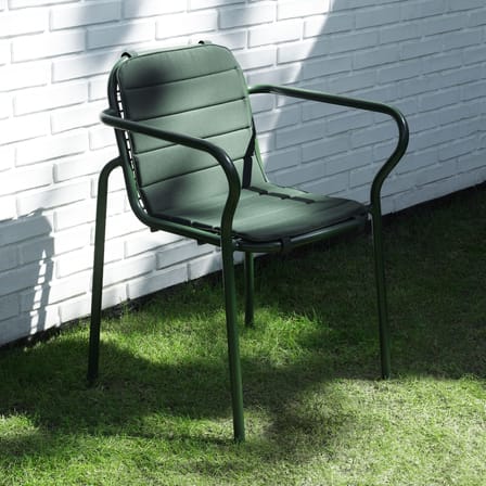 Fauteuil de repas empilable Vig métal vert - Normann Copenhagen