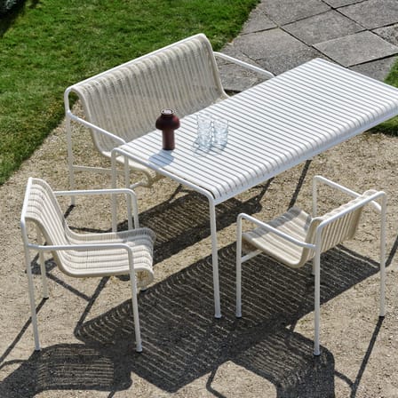 Fauteuil de repas Palissade Cord blanc / Corde tissu recyclé - Hay