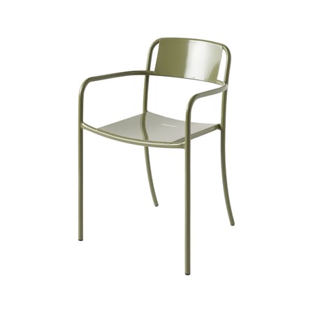 Fauteuil empilable Patio métal vert / Tôle pleine - Tolix