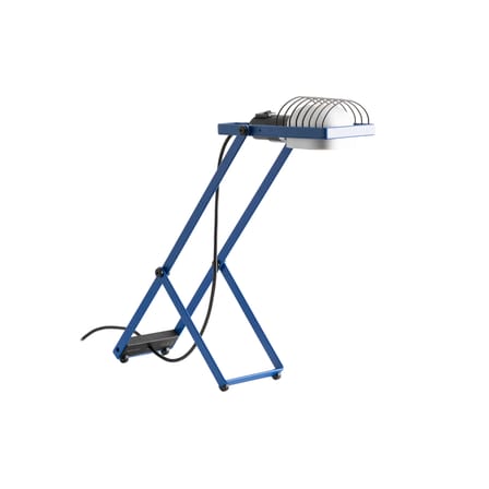 Lampe de table Sintesi métal bleu / Ernesto Gismondi, 1975 - Orientable - Artemide