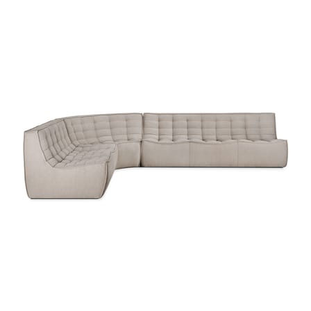 Canapé d'angle N701 / Module d'angle arrondi 90° - L 120 cm / Coton recyclé - Ethnicraft