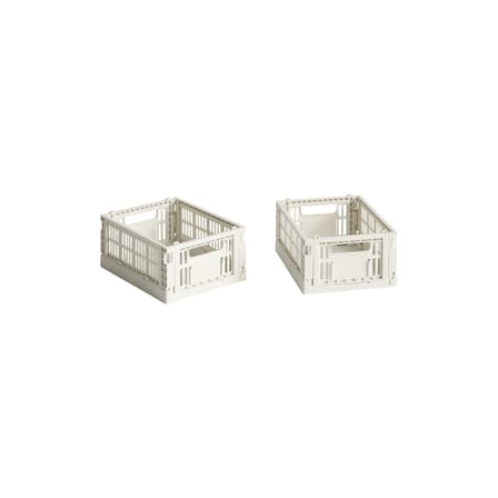 Lot de 2 paniers Colour Crate MINI plastique blanc / 17 x 13 cm - Recyclé - Hay
