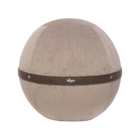 Pouf Côtelé XL beige / Ergonomique - Ø 65 cm / Velours côtelé - BLOON PARIS