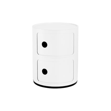 Rangement Componibili blanc mat 1968 / 2 portes - H 40 cm 100% recyclé - Kartell