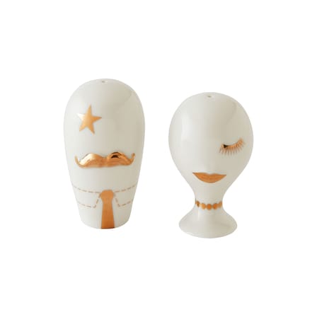 Set sale e pepe Mr & Mrs Muse ceramica bianco - Jonathan Adler