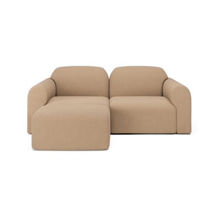 Sofa modulierbar Bulky textil beige / Modul Armlehne rechts - Ethnicraft