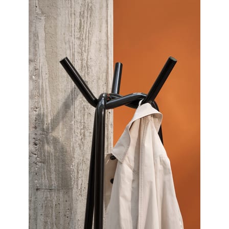 Knit Standing coat rack metal black / Steel - H 161 cm - Hay