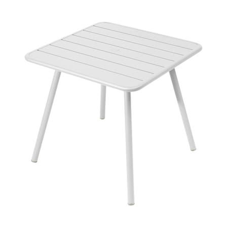 Table carrée Luxembourg métal blanc / 80 x 80 cm - 4 pieds - Fermob