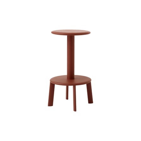 Tabouret haut pivotant Massif AV39 bois rouge / H 65 cm - &tradition