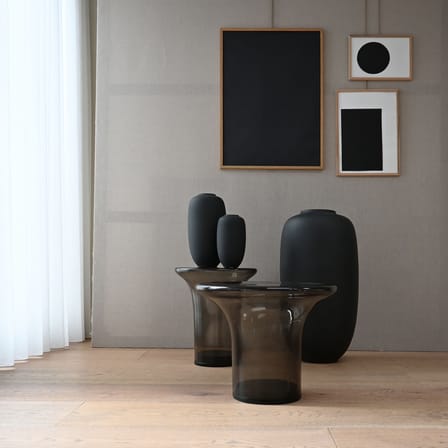Vase Sunao Slim Mini céramique noir / Ø 16 x H 32 cm - 101 COPENHAGEN
