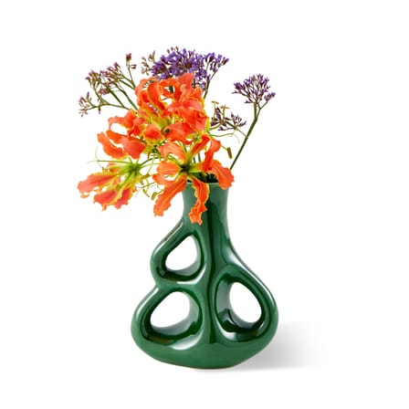 Vase Three Ears Small céramique vert / H 21 cm - Pols Potten