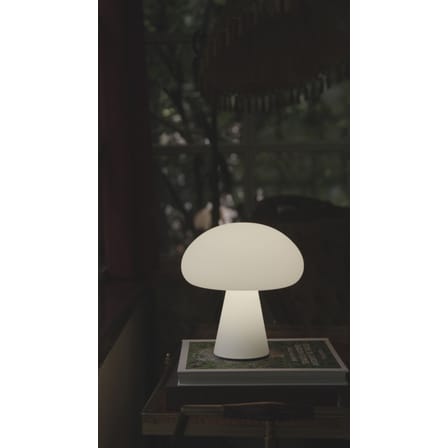 Obello LED Wireless rechargeable outdoor lamp glass white / Bill Curry, 1971 - Hand-blown glass - Gubi