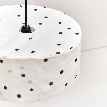 Abat-jour Vibes tissu noir / Ø 40 x H 18 cm - Lin - NOBODINOZ
