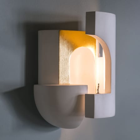 Applique Soul Story 2 / LED - Plâtre & feuille d'or - DCW éditions