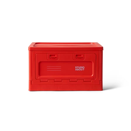 Boîte Box Medium plastique rouge / 40 x 29 x H 23,7 cm - Empilable - STUDIO ABOUT