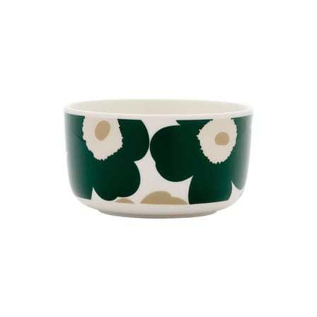Bol Unikko céramique vert / Ø 12,5 x H 7 cm - 50 cl - Marimekko