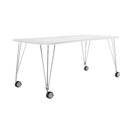 Table rectangulaire Max  / Bureau - Roulettes - L 160 cm / Laminé - Kartell