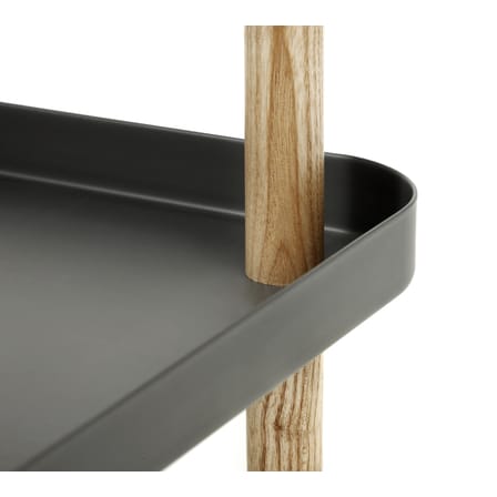 Carrello/tavolo d'appoggio Block metallo grigio /Sur ruote - Normann Copenhagen