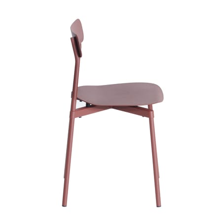 Chaise empilable Fromme métal rouge / Aluminium - Petite Friture