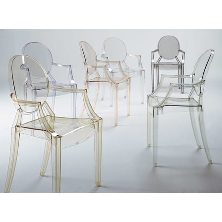 Fauteuil empilable Louis Ghost tranparent jaune / Polycarbonate 2.0 - Kartell