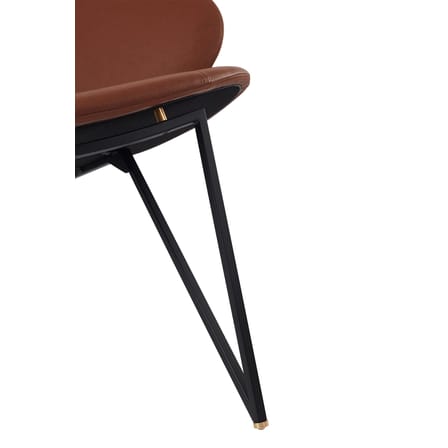 Fauteuil rembourré Semper cuir marron beige - AYTM
