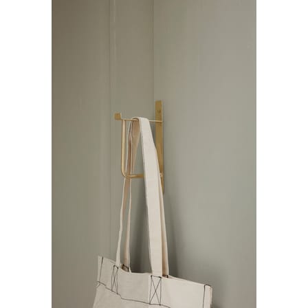 Hang Rack Towel rail gold metal / Metal - H 19 cm - Ferm Living
