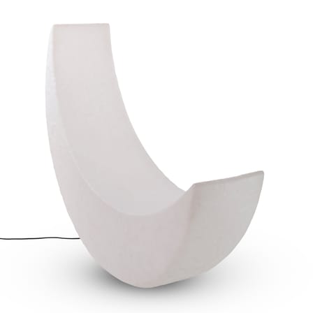 Lampadaire d'extérieur My Moon plastique blanc / Rocking chair lumineux - L 152 cm / Intérieur-extérieur - Seletti