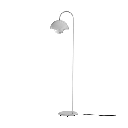 Lampadaire Flowerpot VP12 métal argent / Verner Panton, 1969 - &tradition