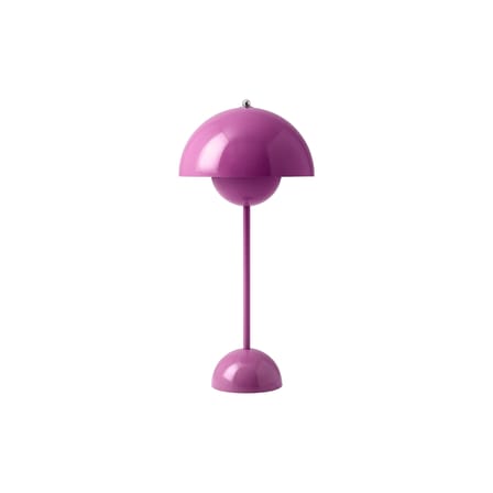 Lampe de table Flowerpot VP3 métal rose / H 50 cm - By Verner Panton, 1968 - &tradition