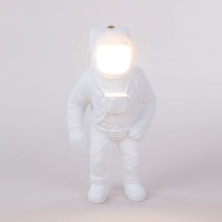 Lampe sans fil rechargeable Flashing Starman LED plastique blanc / Résine / H 33 cm - Diesel living with Seletti