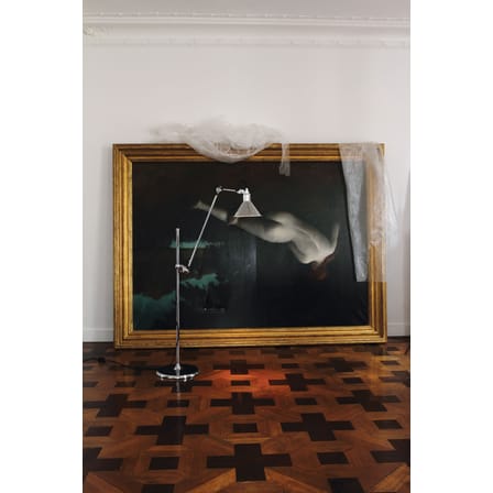 Lampadaire N°215 noir métal / H 120 à 181 cm - Lampe Gras - DCW éditions