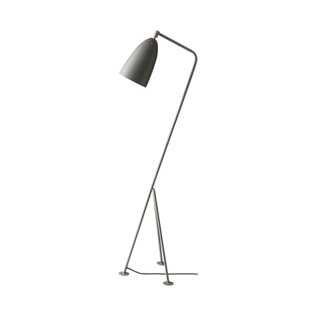 Lampadaire Gräshoppa métal gris / Grossman- Réédition 1947 - Gubi