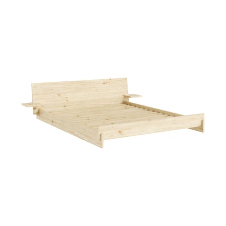 Lit double Latch / Pour matelas 160 x 200 cm - Tête de lit avec tables de chevet - KARUP