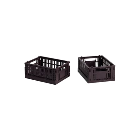 Lot de 2 paniers Colour Crate MINI plastique rouge / 17 x 13 cm - Recyclé - Hay