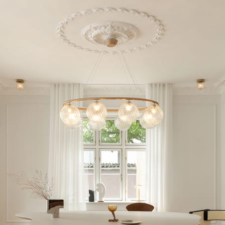 Applique salle de bains Liila 1 Small / Plafonnier - Ø 12 cm / Verre facetté - NUURA