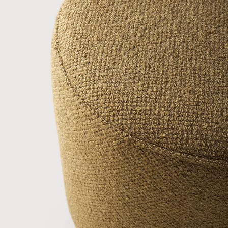 Pouf Barrow tissu marron vert / Ø 40 cm - Ethnicraft