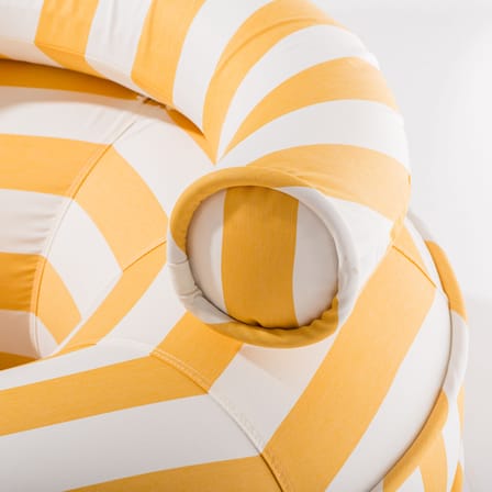 Pouf d'extérieur flottant Canvas tissu jaune - BUSINESS & PLEASURE